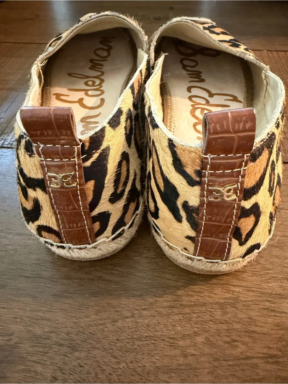 Sam Edelman Leopard Print Espadrilles in Tan and Black